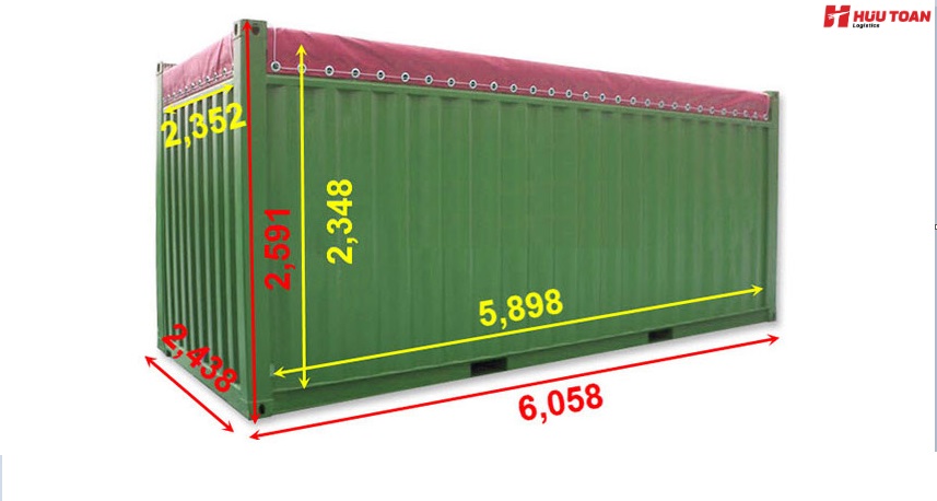 Các kích thước xe container phổ biến hiện nay