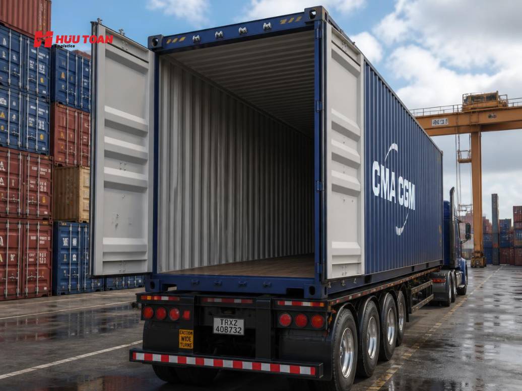 Xe container 40 feet dài bao nhiêu mét và ảnh hưởng đến thiết kế kho bãi như thế nào? Những thông số thực tế của xe container 40 feet doanh nghiệp cần nắm rõ trước khi thiết kế và lựa chọn kho bãi