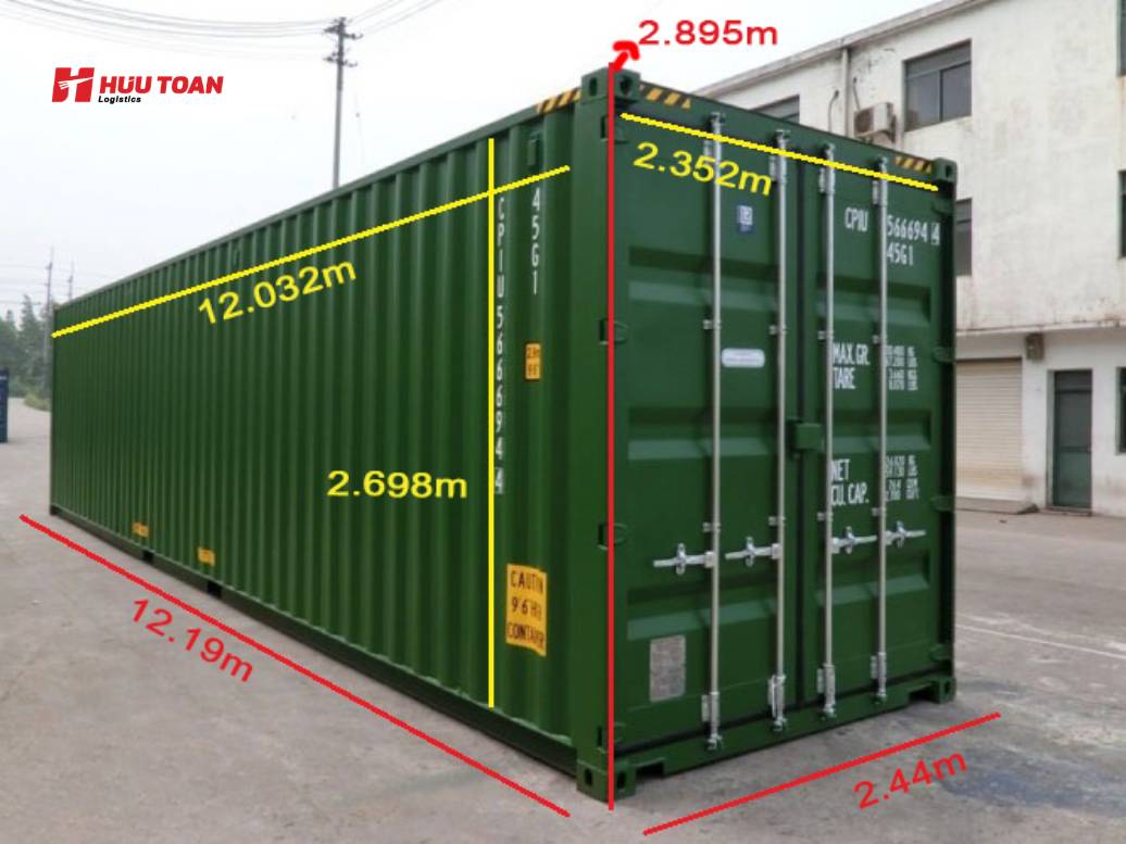 Kích thước 1 container 40 feet bao nhiêu và chứa được bao nhiêu hàng? Thông số kích thước 1 container 40 feet cần kiểm tra trước khi đóng hàng và lựa chọn phương án vận chuyển